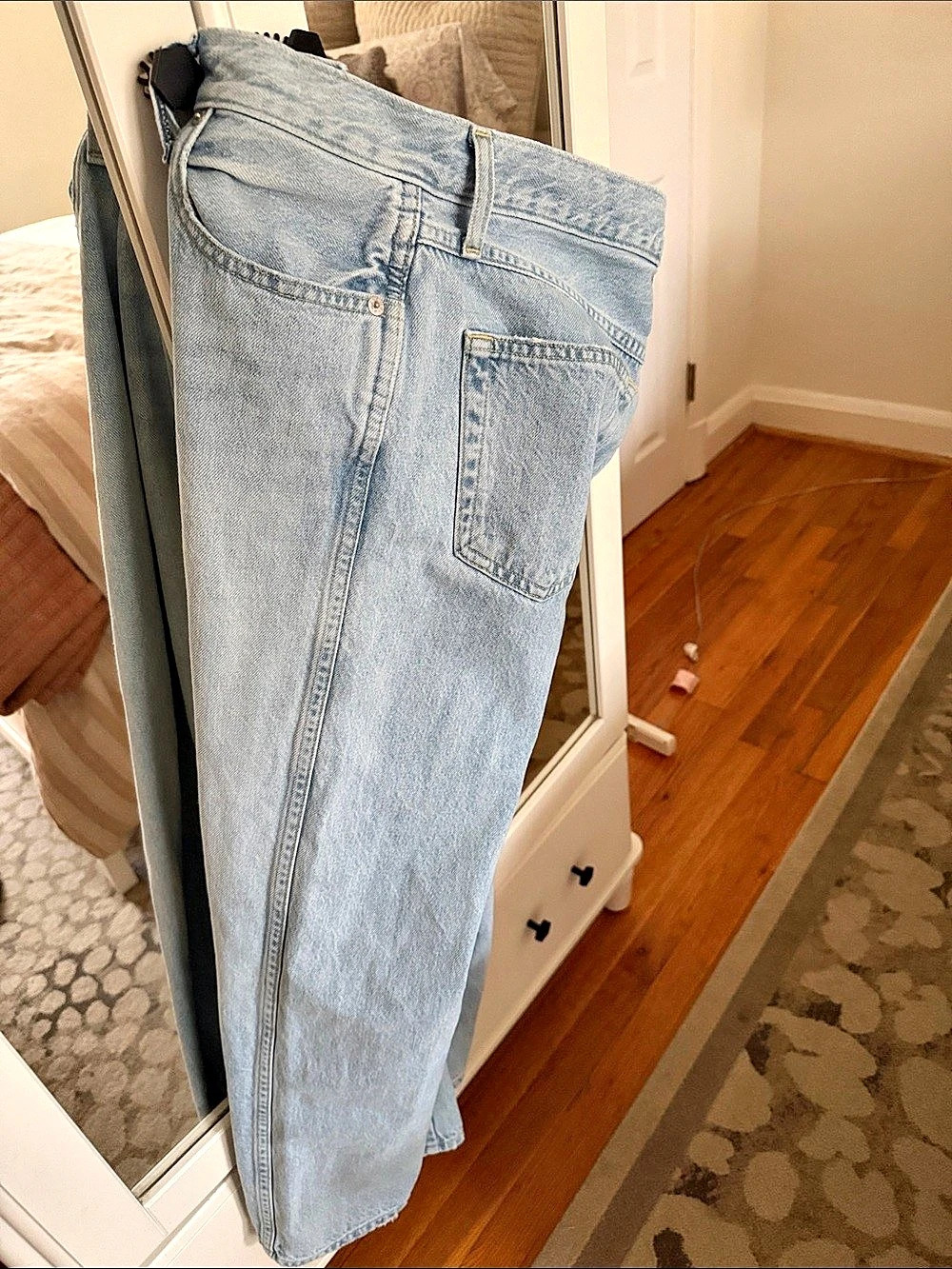 AMO Billie Jean Straight Leg Jeans Blue Waist 27